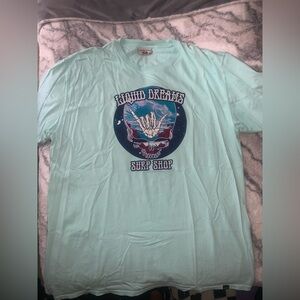 Men’s Teal Grateful Dead Liquid Dreams Surf Shop Tee